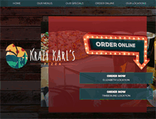 Tablet Screenshot of krazykarlspizza.com